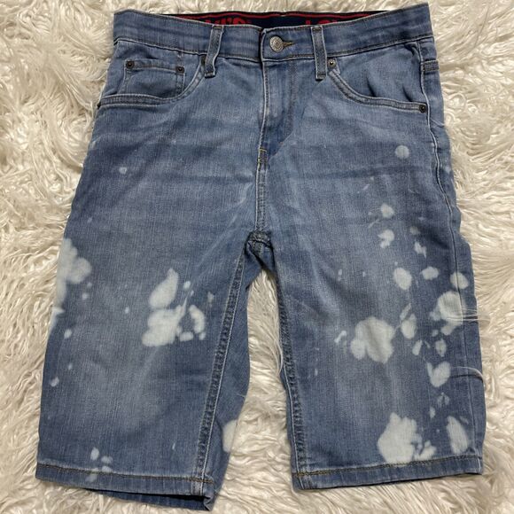 Levi’s 511 Blue Denim Shorts Boys Size 16 Slim Bleached Jorts - Picture 1 of 5